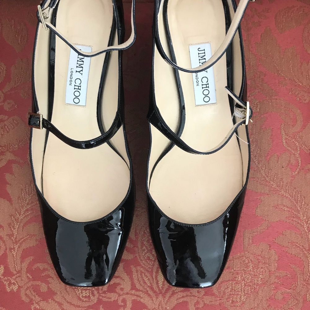 Jimmy Choo Black Patent Mary Janes